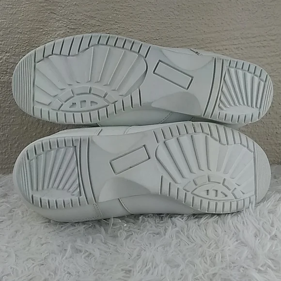 Penny Lane White Faux Leather Mesh Upper  Almond Toe Lace Up Low Top Sneaker - Picture 6 of 13